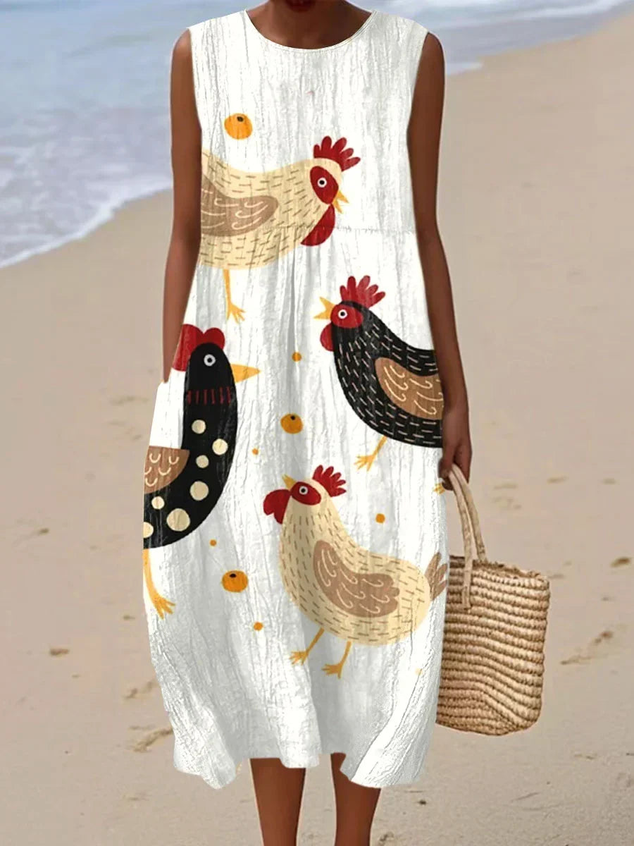 Wanda - Sleeveless Summer Dress with Pockets