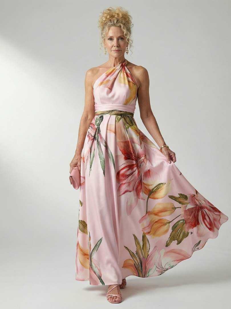Amiel | Light Maxi Dress with Floral Pattern