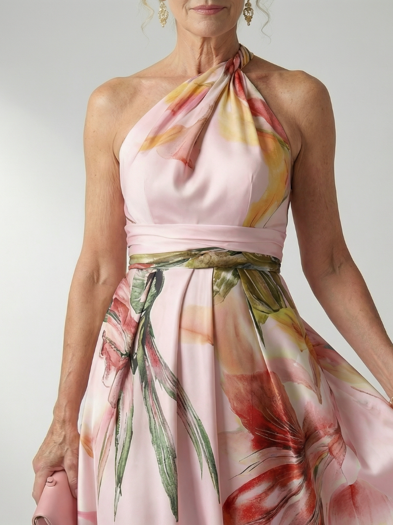 Amiel | Light Maxi Dress with Floral Pattern