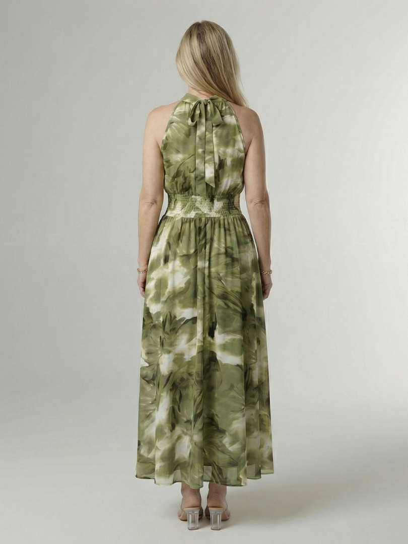 Sylin | Ruffled Short Sleeve Midi Dress