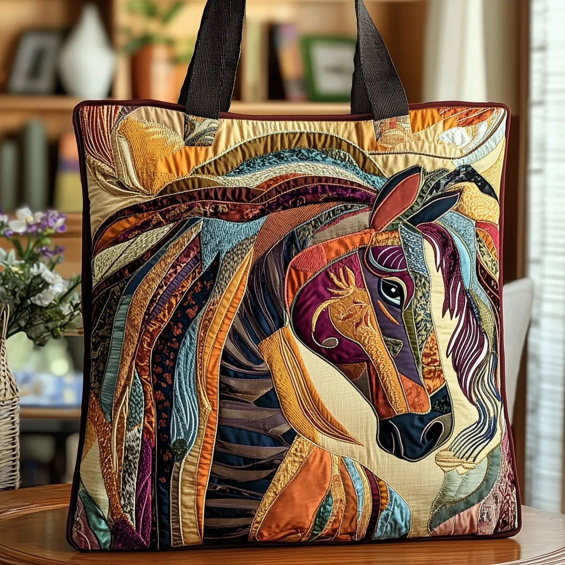 Handmade Mosaic Bag with Horse