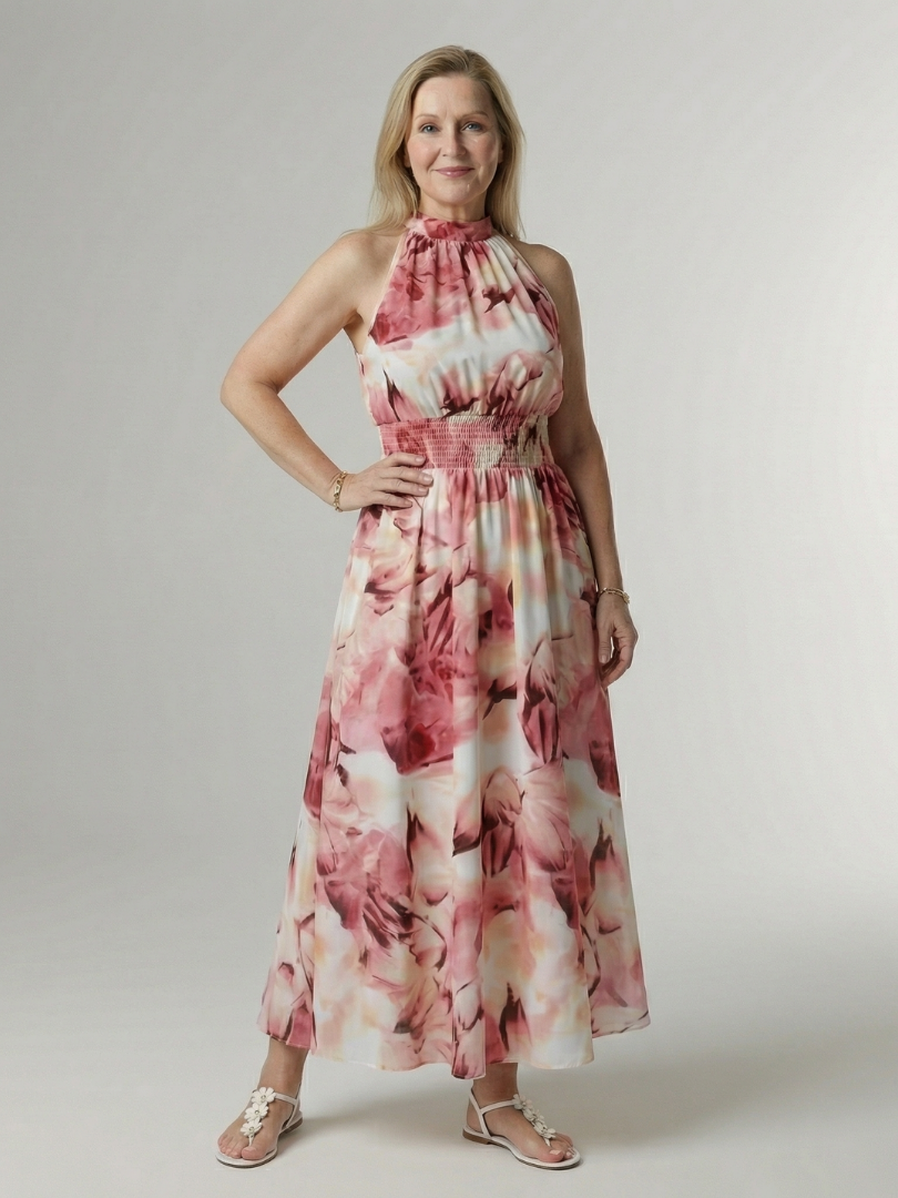 Sylin | Ruffled Short Sleeve Midi Dress