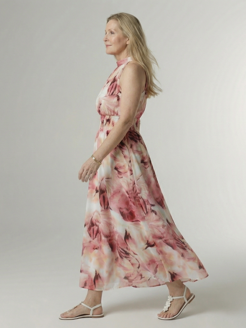 Sylin | Ruffled Short Sleeve Midi Dress