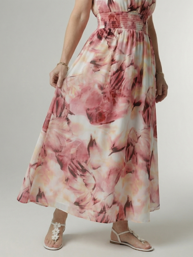 Sylin | Ruffled Short Sleeve Midi Dress