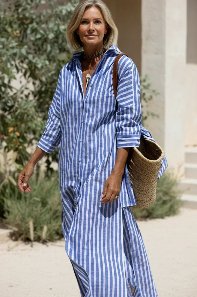 Elle | Striped Dress - Carefree Comfort, Everyday Ease