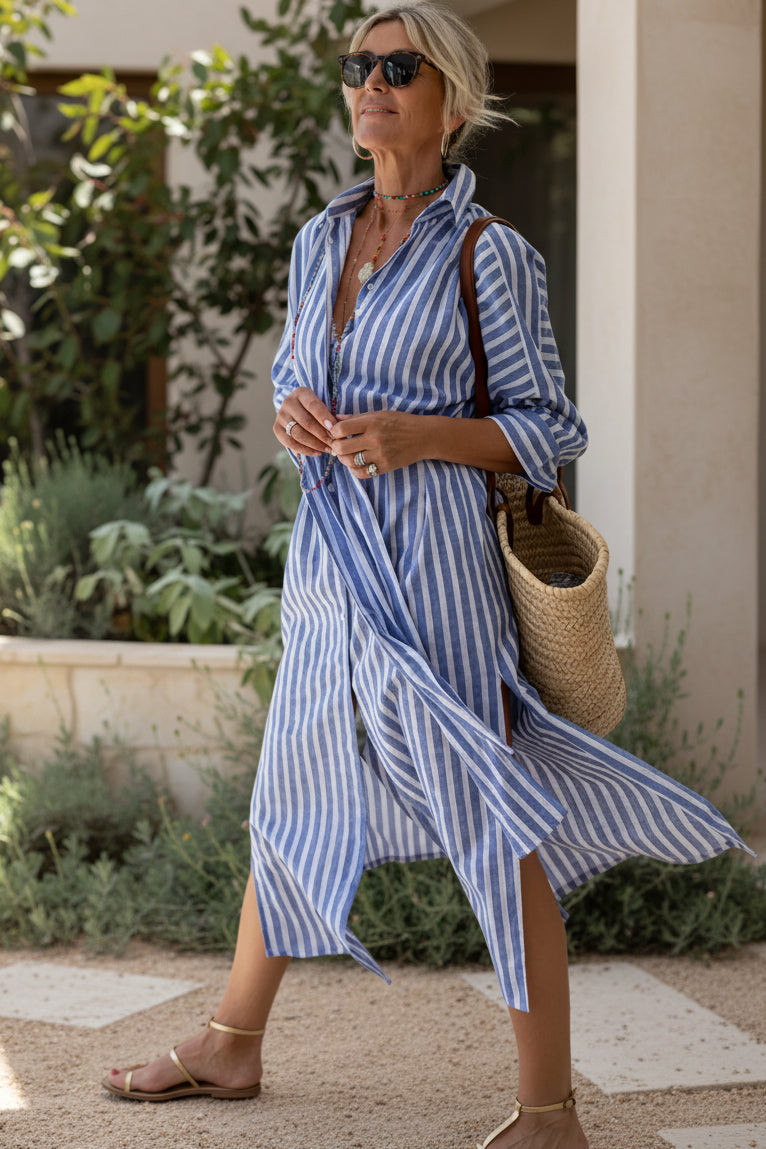 Elle | Striped Dress - Carefree Comfort, Everyday Ease