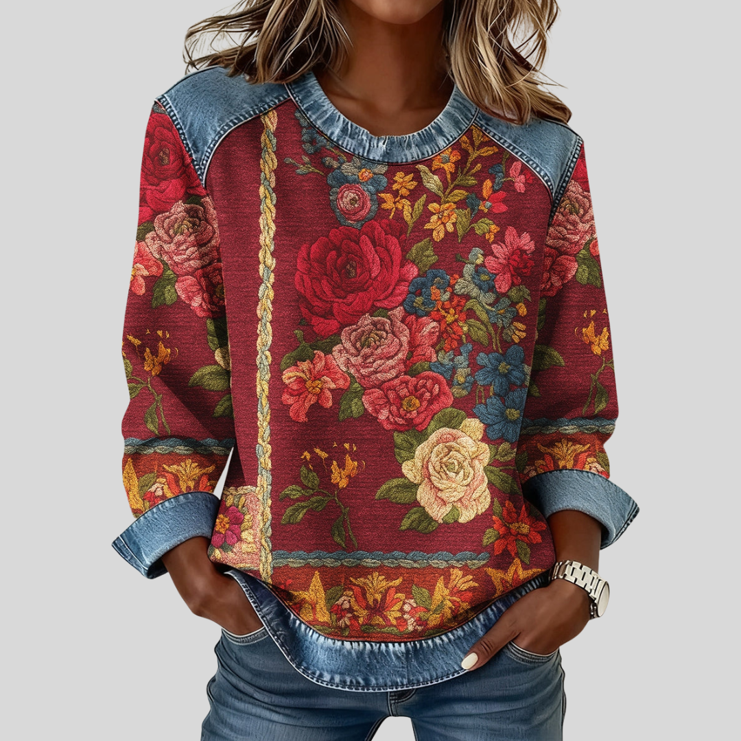 Junelle | Sweatshirt with Floral Print