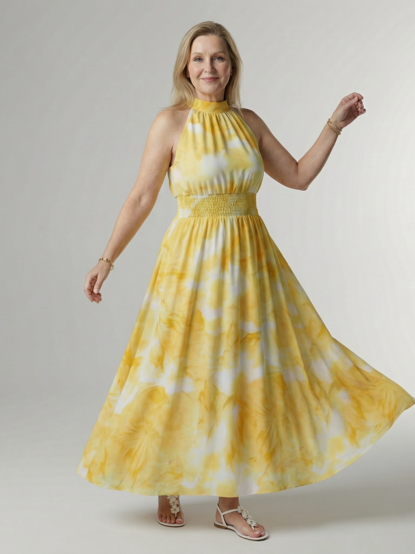 Sylin | Ruffled Short Sleeve Midi Dress