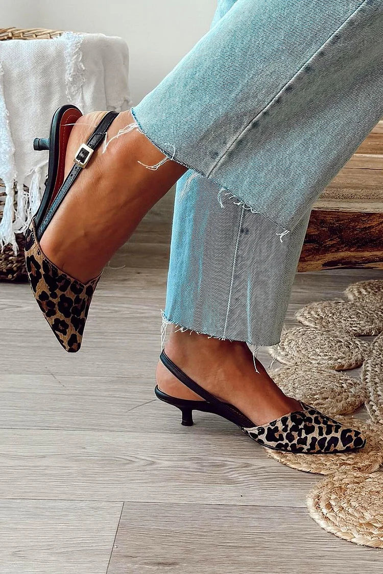 Elke – Slingback with Animal Print