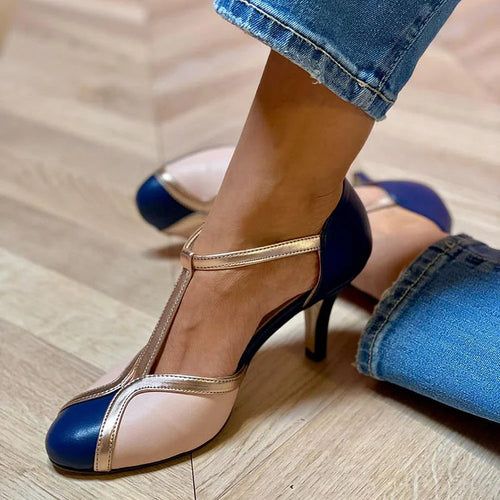 Adelheid – Vintage T-strap High Heels with Timeless Elegance
