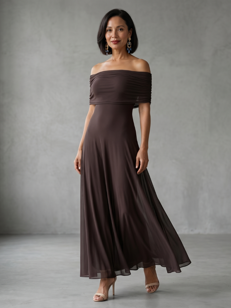 June | Strapless, Draped Midi Dress
