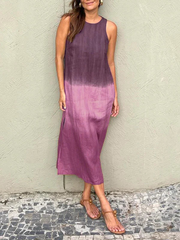 Heather - Salmon Gradient Dress