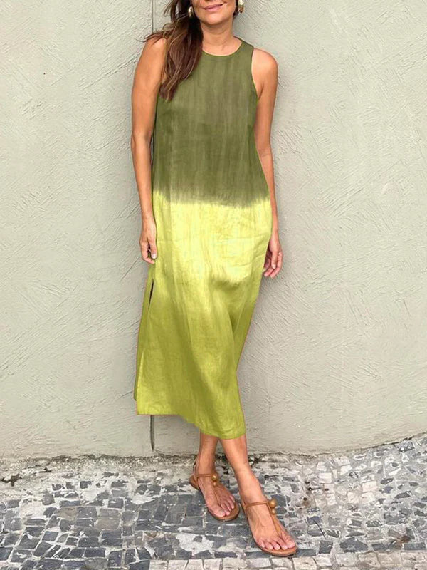 Heather - Salmon Gradient Dress