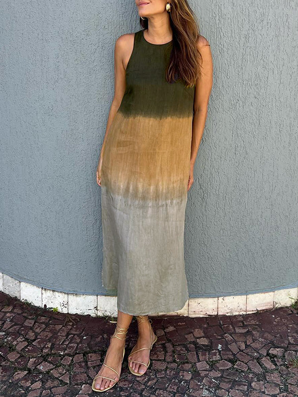 Heather - Salmon Gradient Dress