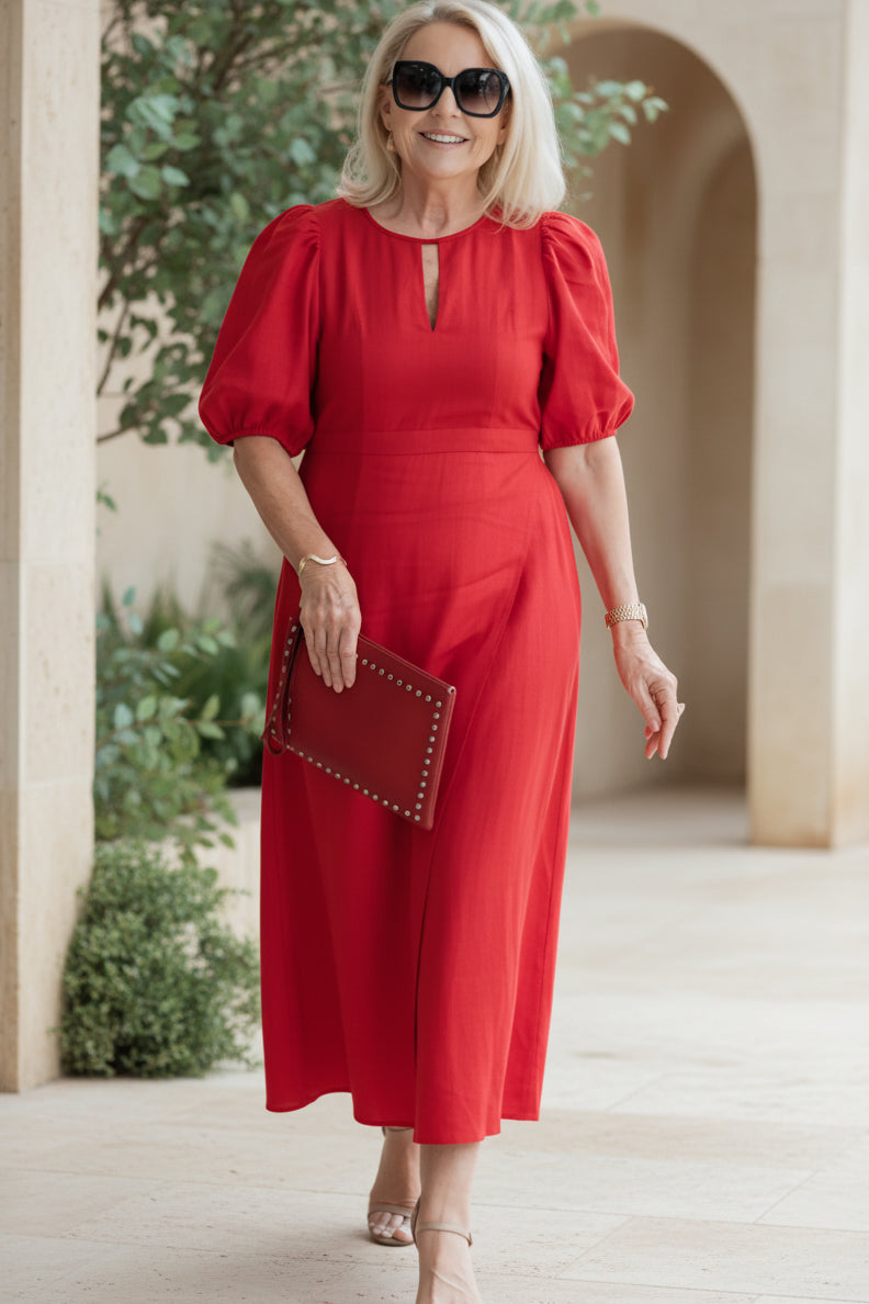 Angela | Elegant Maxi Dress Concealing the Belly