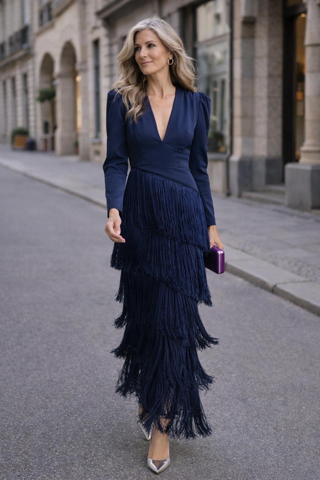 Ida – Elegant Evening Dress with Champagne