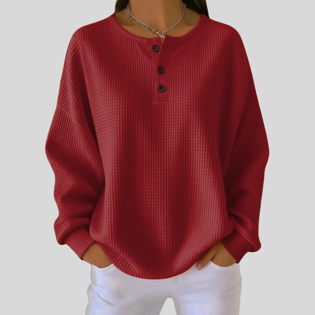 Nessa | Henley Casual Hoodie