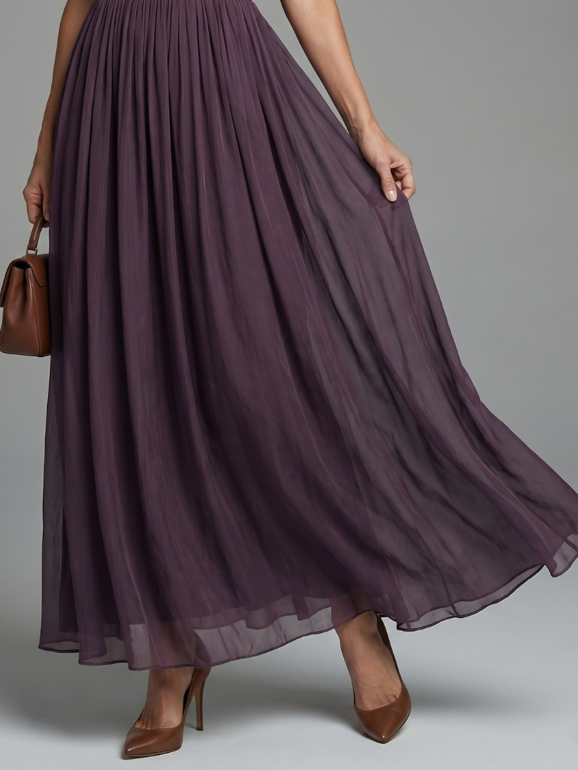 Elia | Crushed Belted Maxi Dress