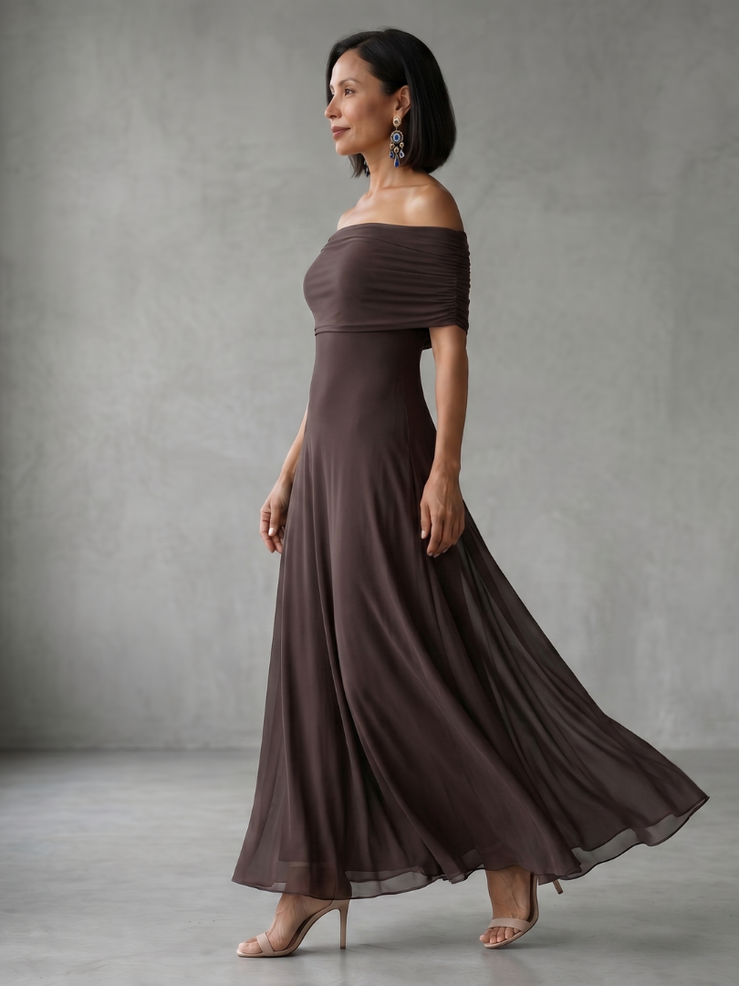 June | Strapless, Draped Midi Dress