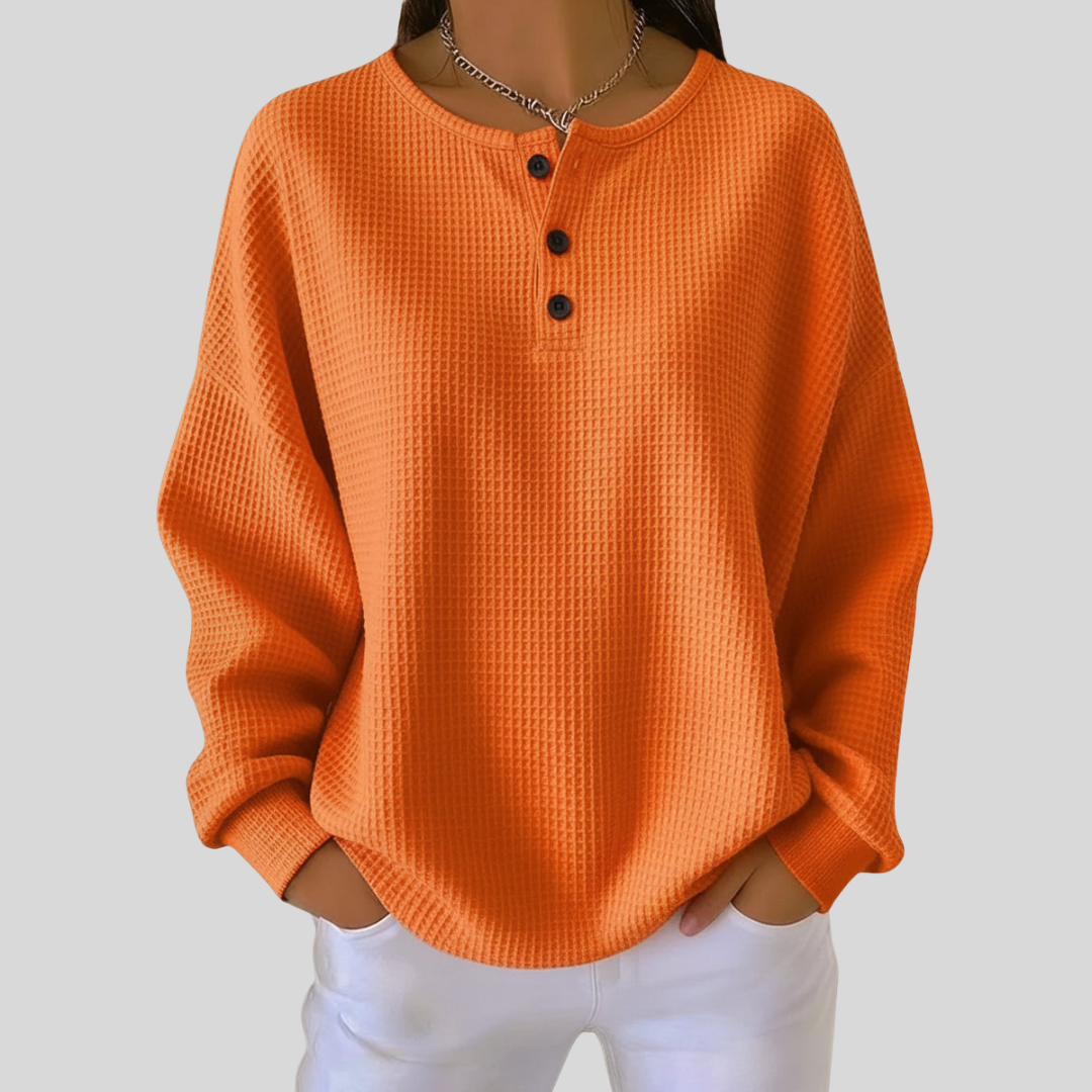 Nessa | Henley Casual Hoodie