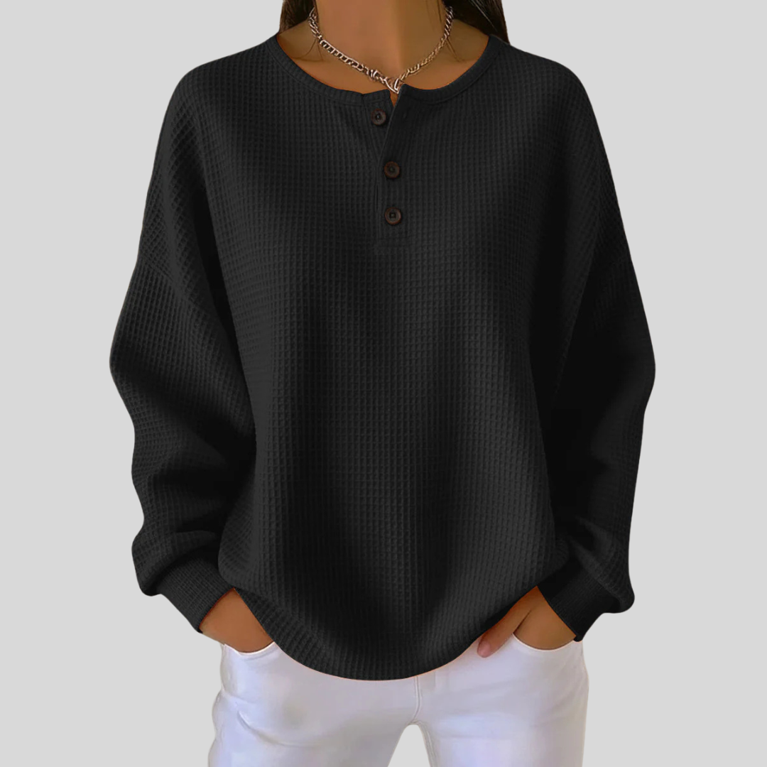 Nessa | Henley Casual Hoodie