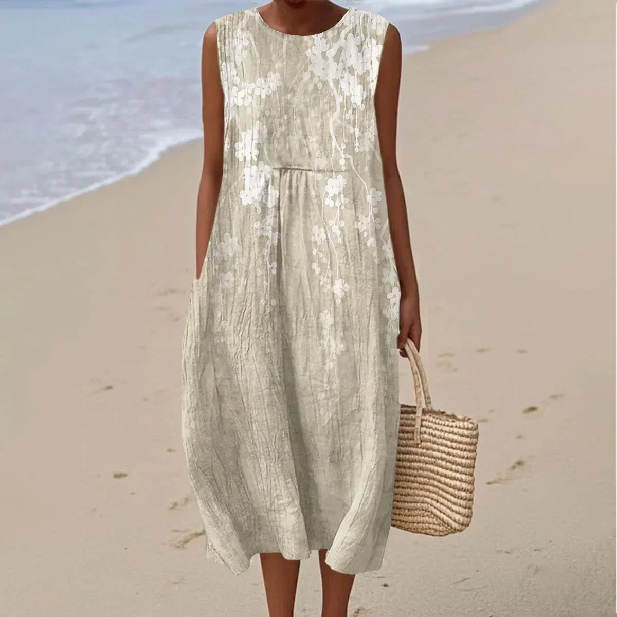 Sharon - Sleeveless Summer Dress with Pockets