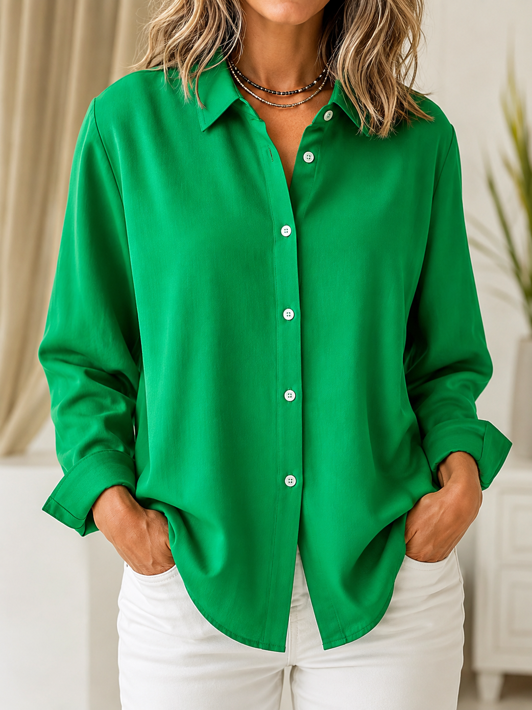 Marguerite™ | Classic Button-Front Blouse
