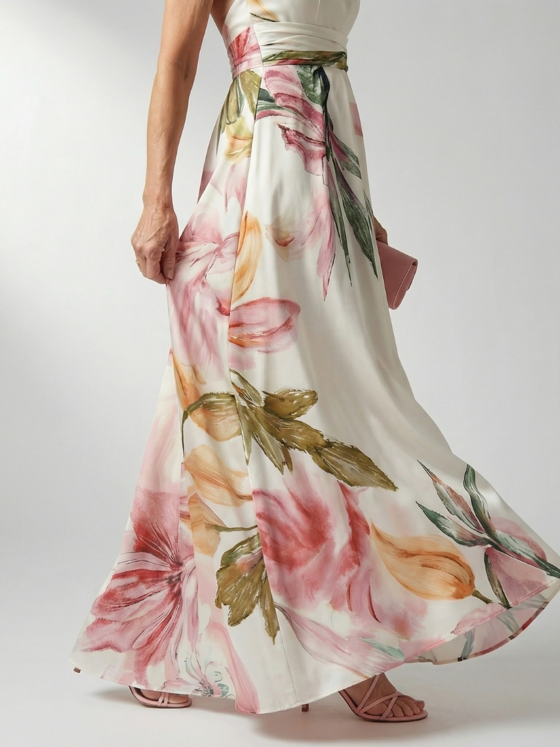 Amiel | Light Maxi Dress with Floral Pattern