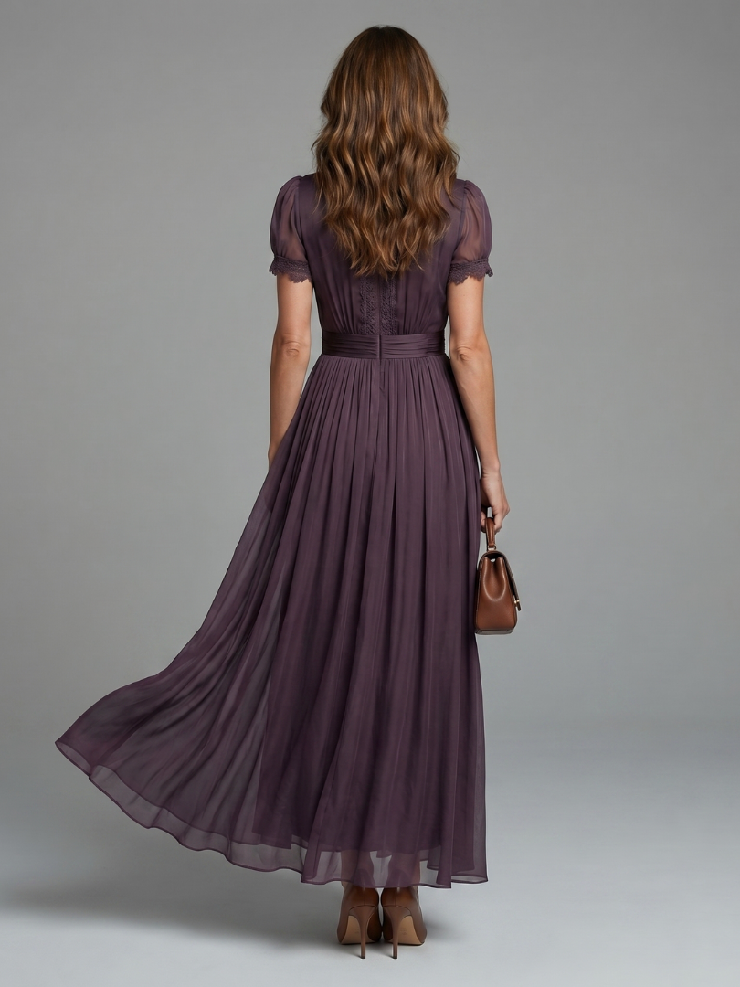 Elia | Crushed Belted Maxi Dress