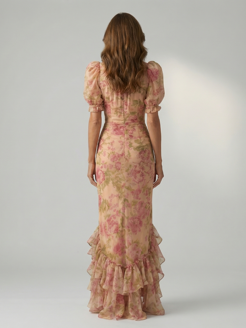 Vianne | Lightweight Maxi Dress with High Collar