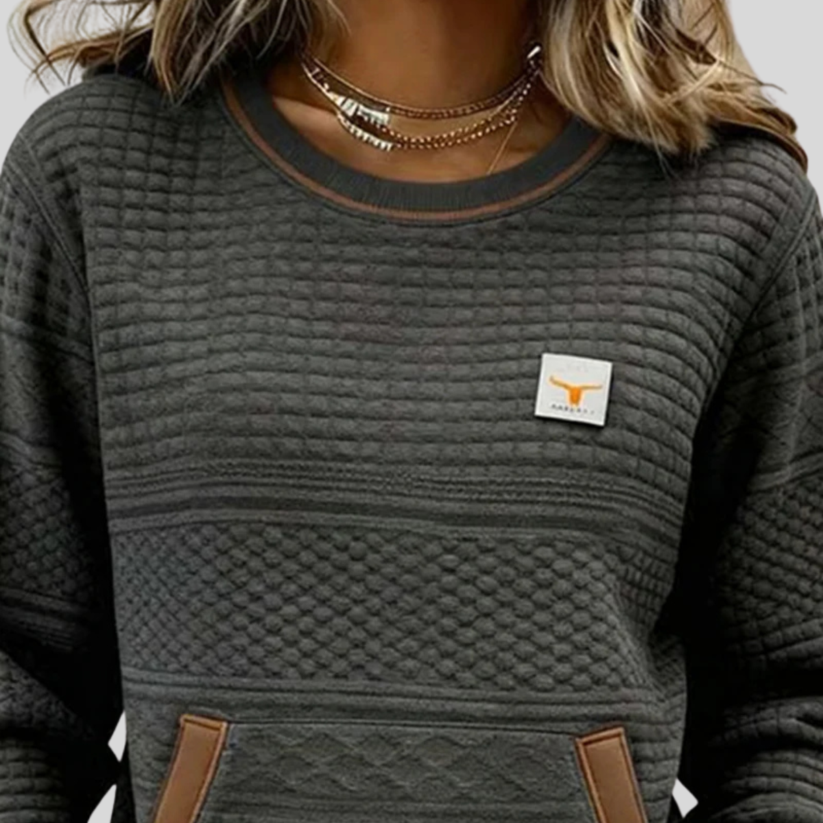 Noelle | Colorblock Crew Neck Sweatshirt