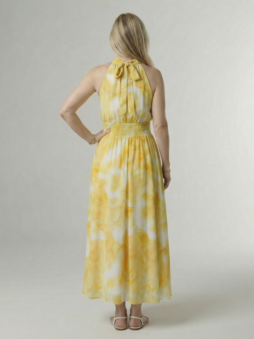 Sylin | Ruffled Short Sleeve Midi Dress
