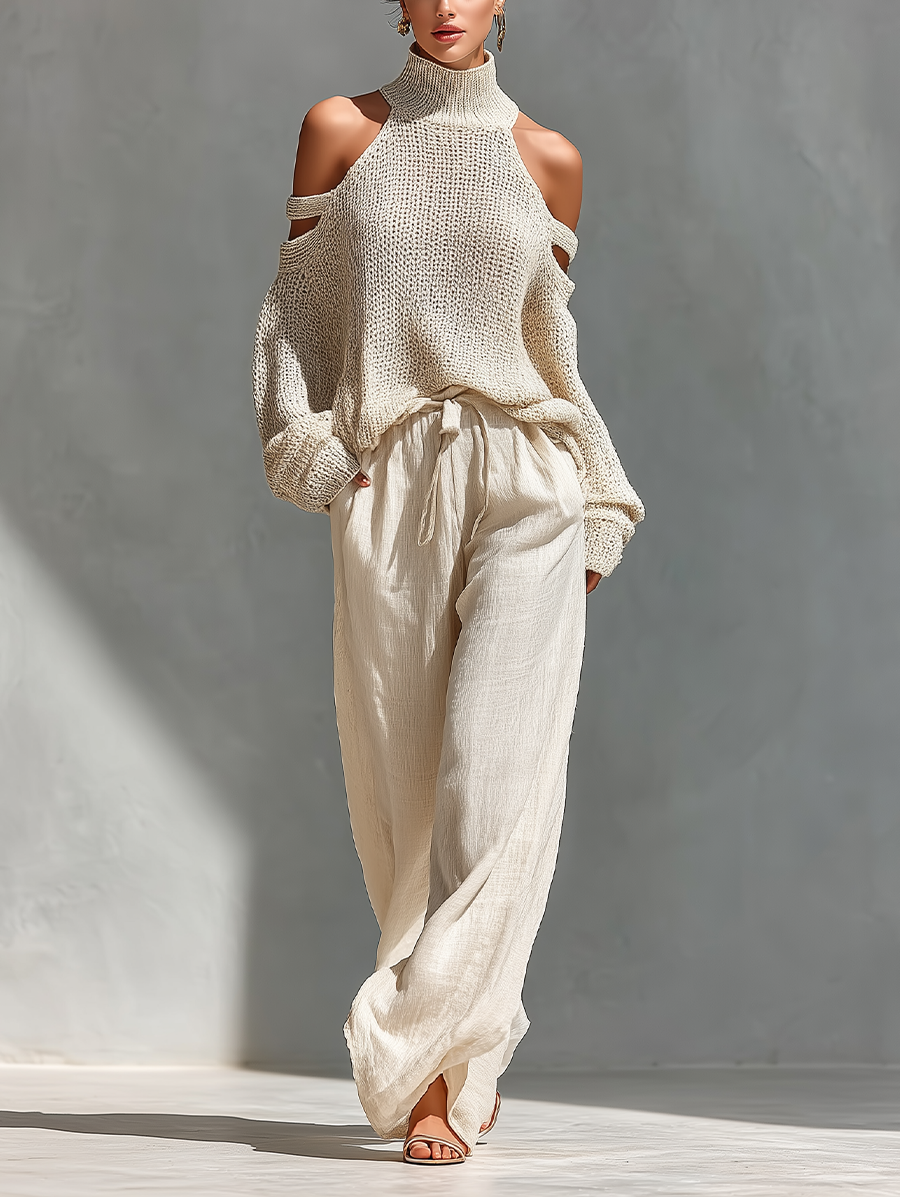 Antonina | Knitted Two-Piece Set with Loose Pants