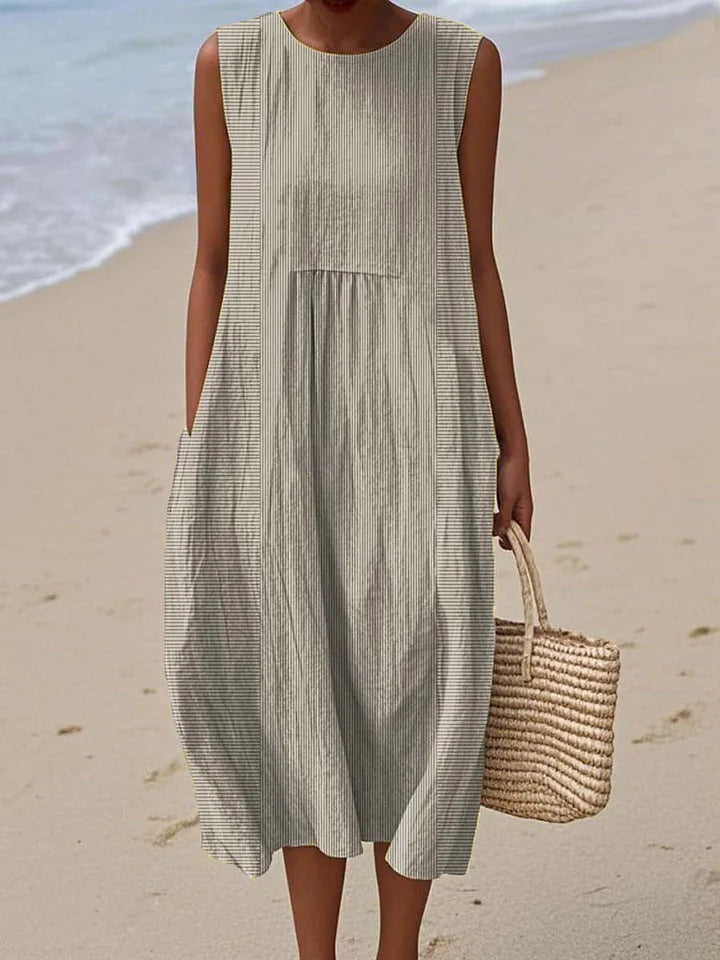 Beth - Sleeveless Summer Dress with Pockets