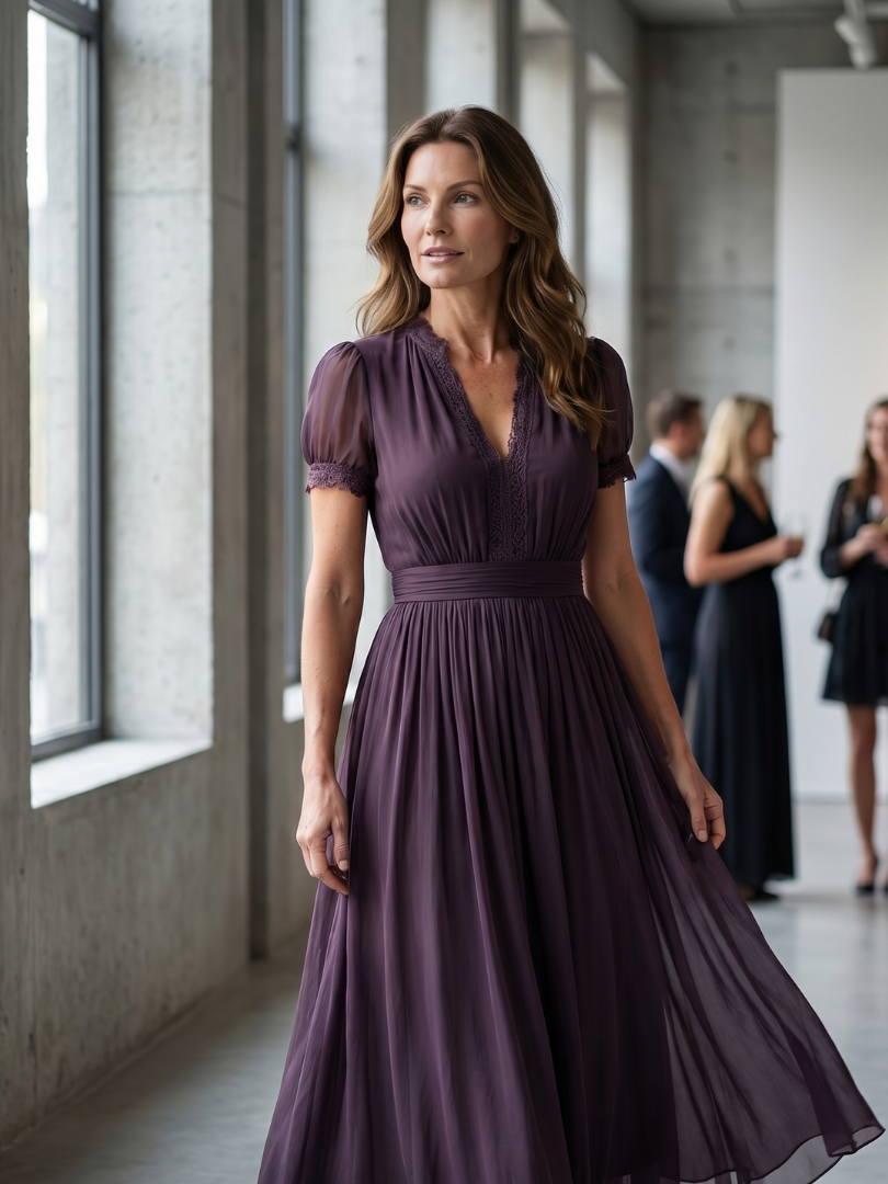 Elia | Crushed Belted Maxi Dress