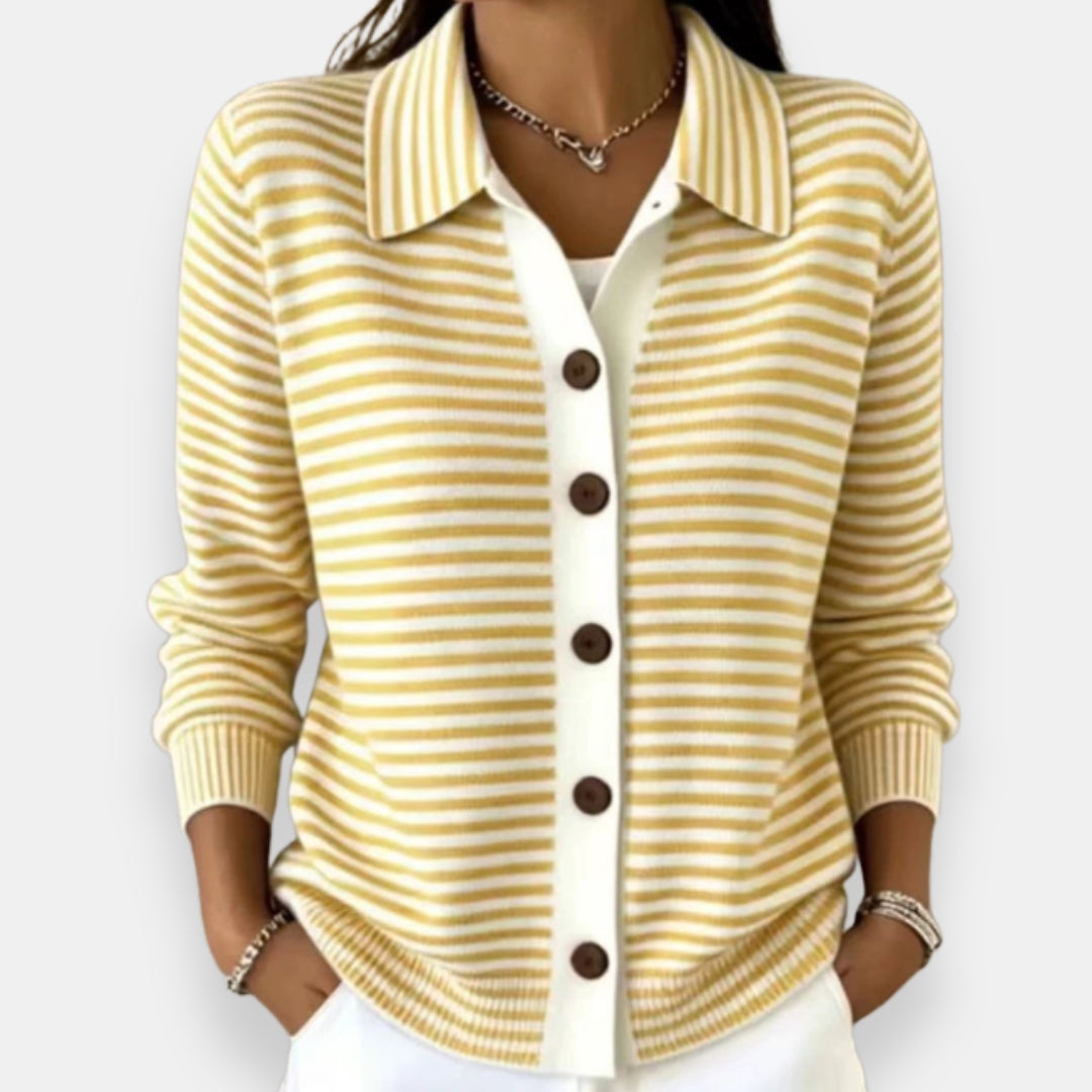Marie | Striped Button Cardigan