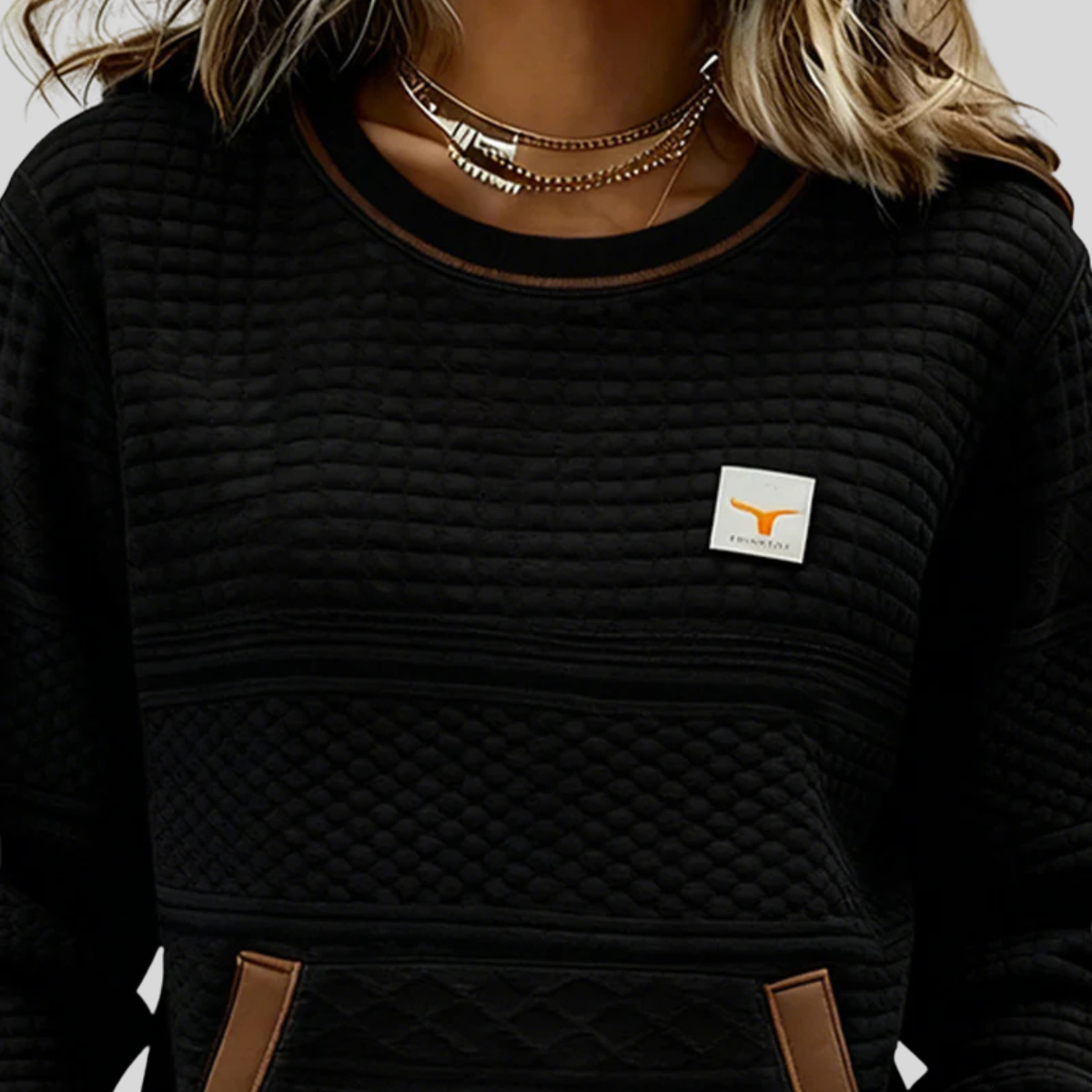 Noelle | Colorblock Crew Neck Sweatshirt