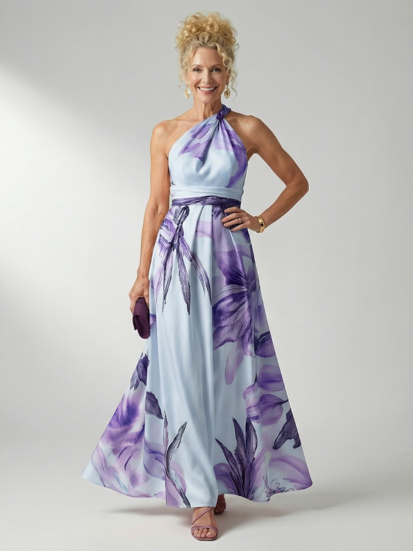 Amiel | Light Maxi Dress with Floral Pattern