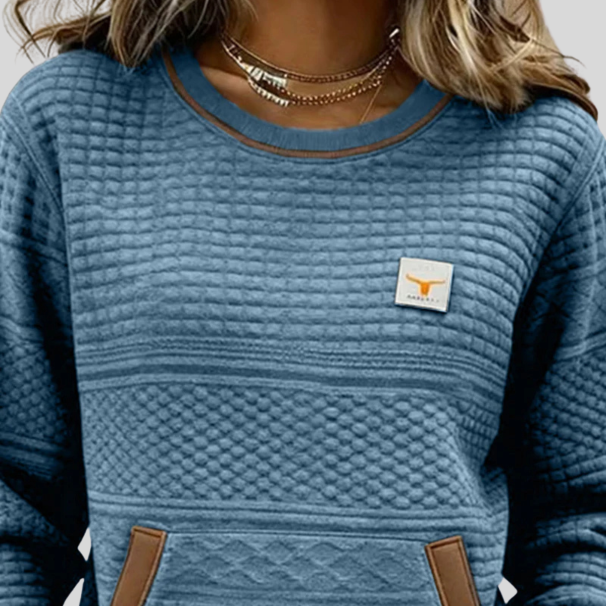 Noelle | Colorblock Crew Neck Sweatshirt
