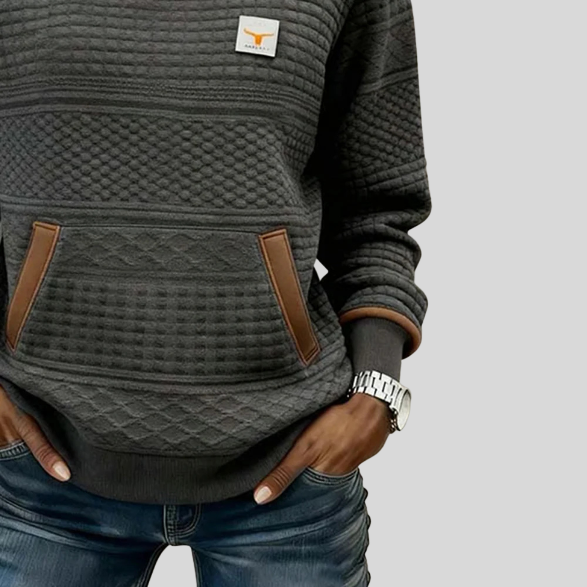 Noelle | Colorblock Crew Neck Sweatshirt
