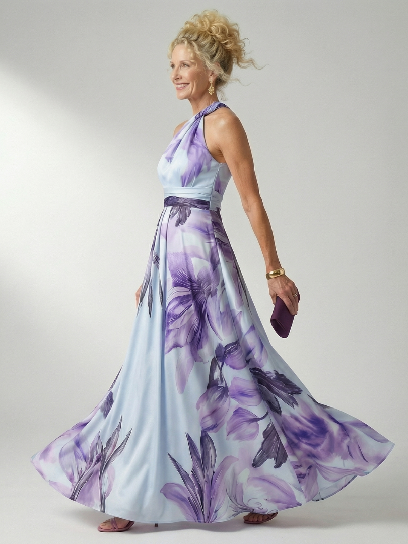 Amiel | Light Maxi Dress with Floral Pattern