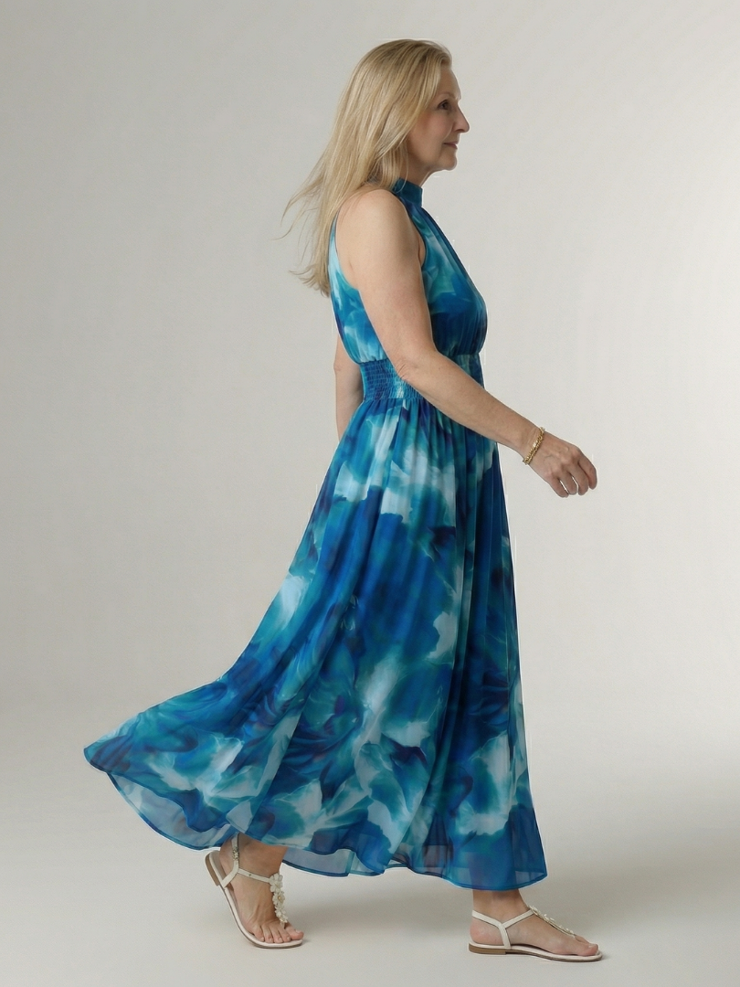 Sylin | Ruffled Short Sleeve Midi Dress