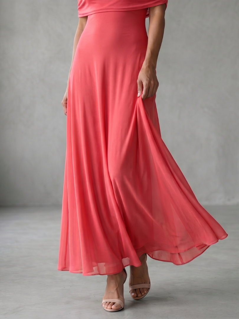 June | Strapless, Draped Midi Dress