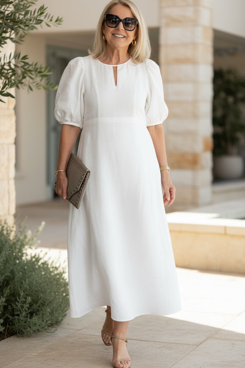 Angela | Elegant Maxi Dress Concealing the Belly