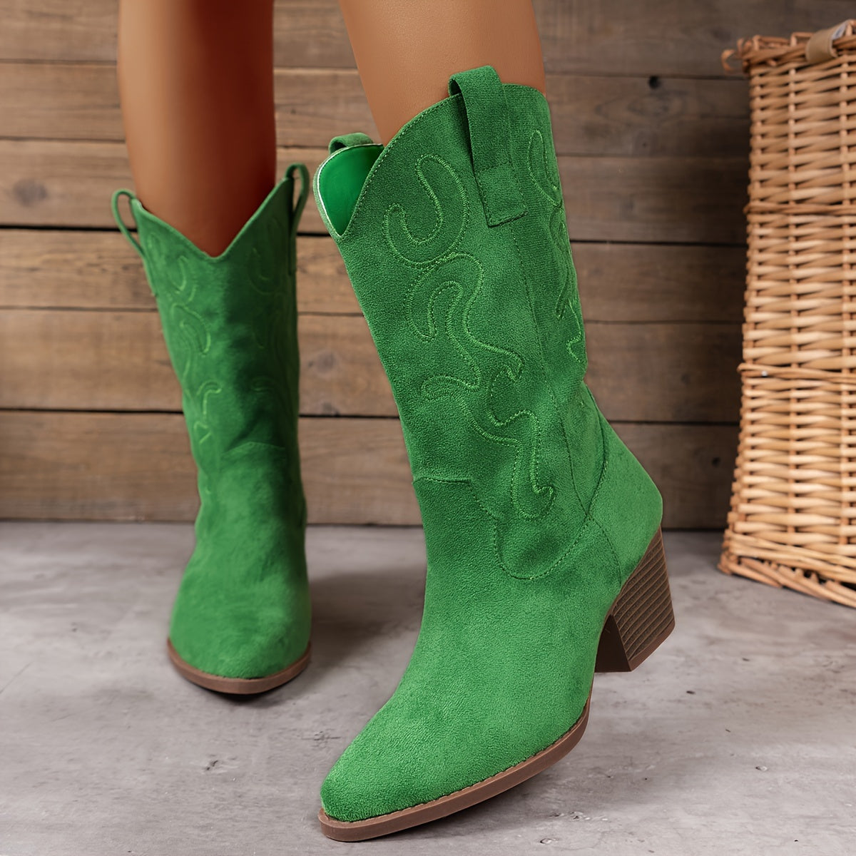 Gorgiana - Medium Height Thick Boots