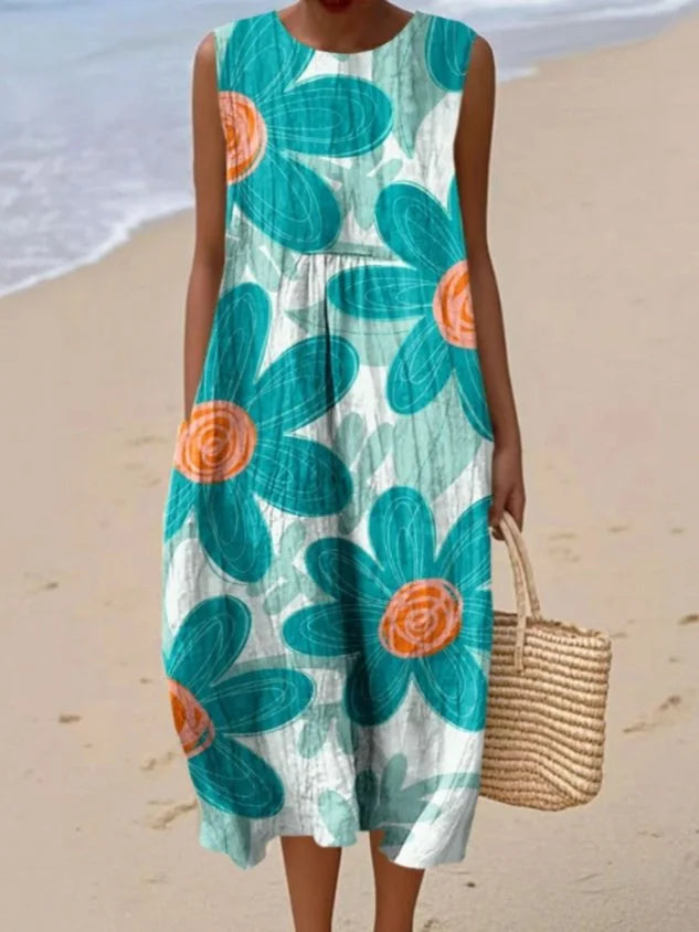 Cheryl | Summer Sleeveless Dress with Pockets