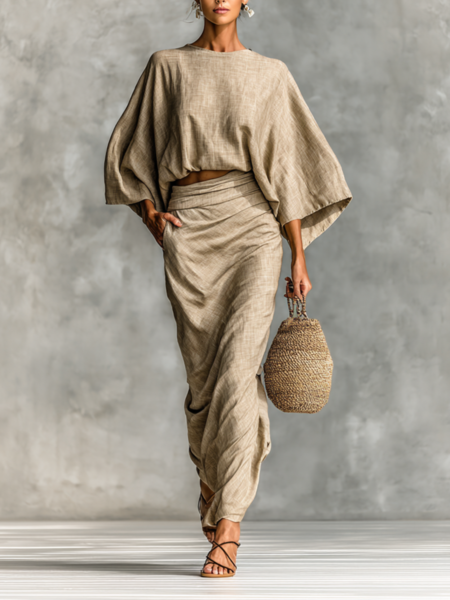 Paule | Skirt and Long Sleeve Top Set