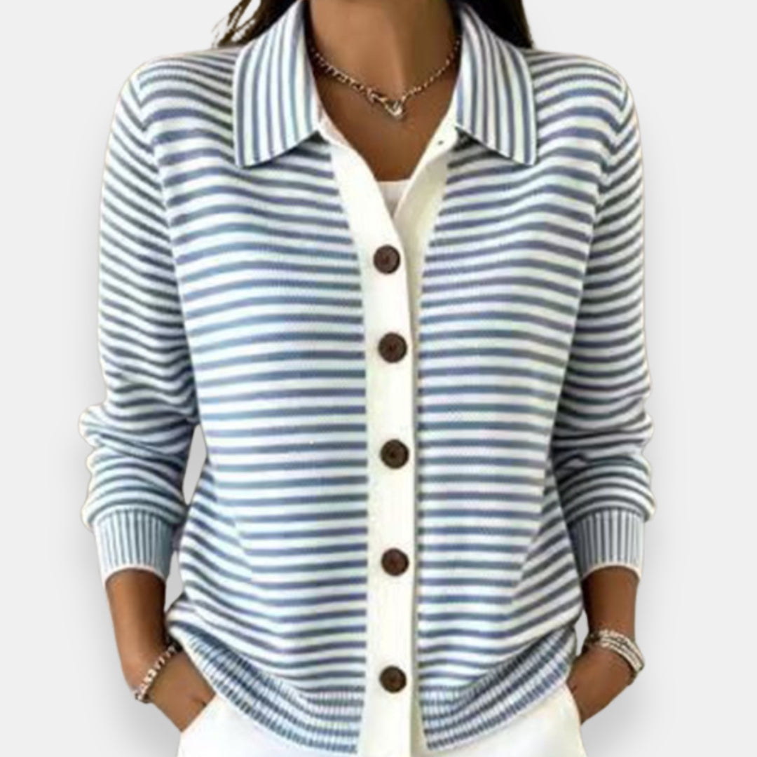 Marie | Striped Button Cardigan