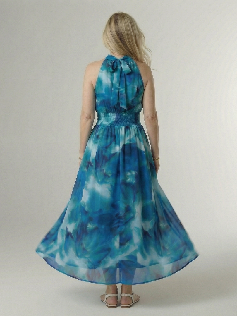 Sylin | Ruffled Short Sleeve Midi Dress
