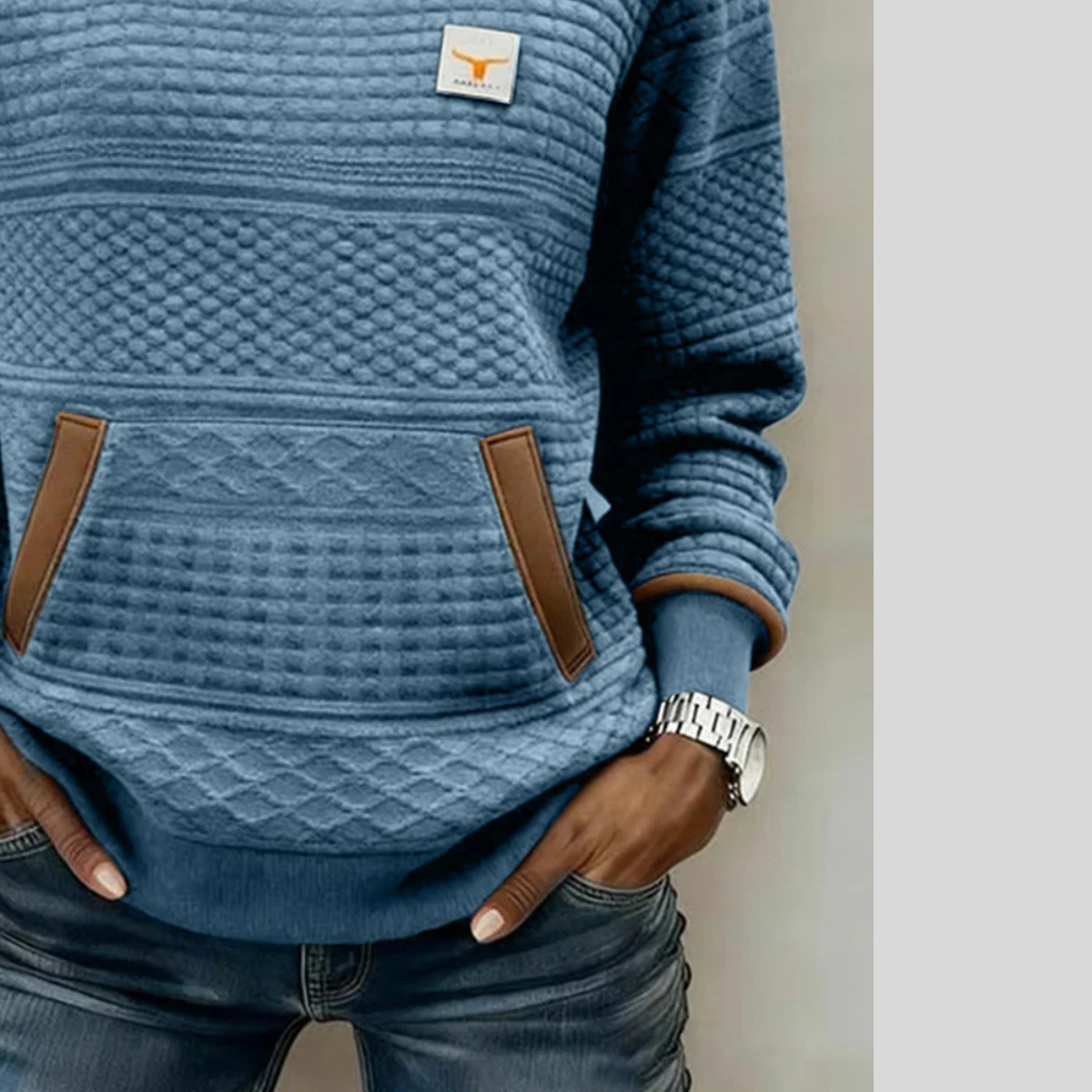 Noelle | Colorblock Crew Neck Sweatshirt